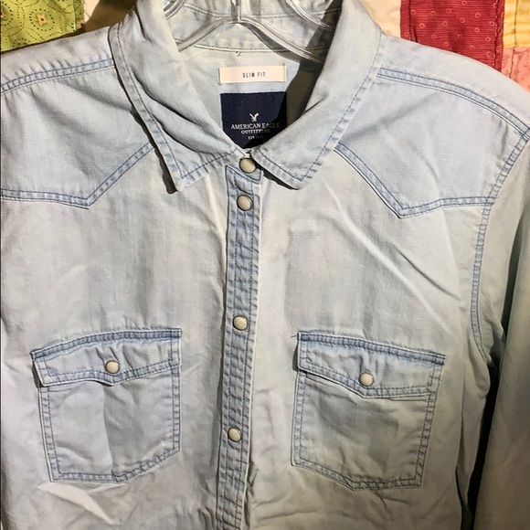 Western/chambray button up - Picture 2 of 3
